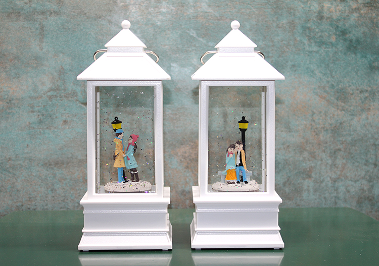 alk3408 Kış Masalı Tasarımı Işıklı Müzikli Kar Küresi - Görsel 1