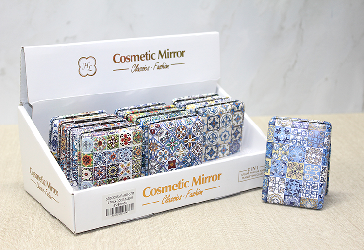 alk3741 Taşlı El Aynası Dikdörtgen Kalın Model 3 - Görsel 1