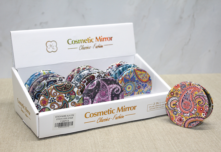 alk3752 Taşlı El Aynası Yuvarlak İnce Model 2 - Görsel 1