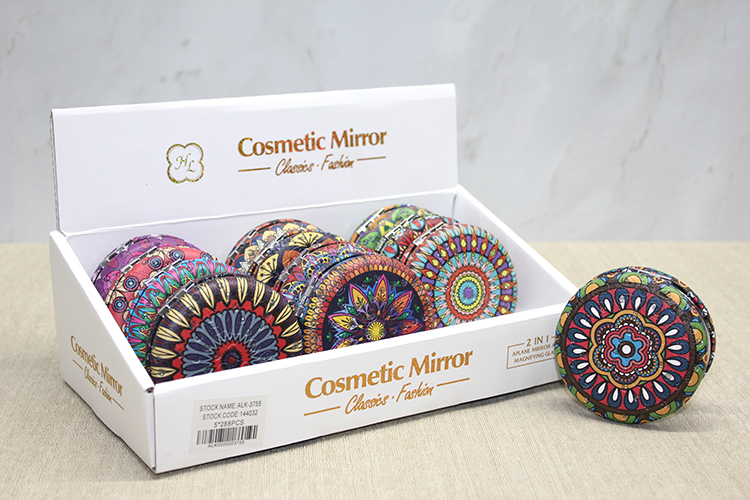 alk3755 Taşlı Yuvarlak El Aynası Kalın Model 3 - Görsel 1