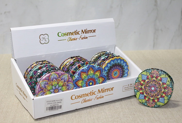 alk3756 Taşlı El Aynası Yuvarlak İnce Model 4 - Görsel 1