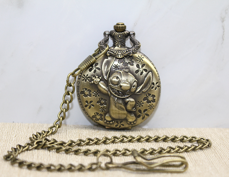 alk3882 Stitch Tasarımlı Köstekli Saat - Görsel 1