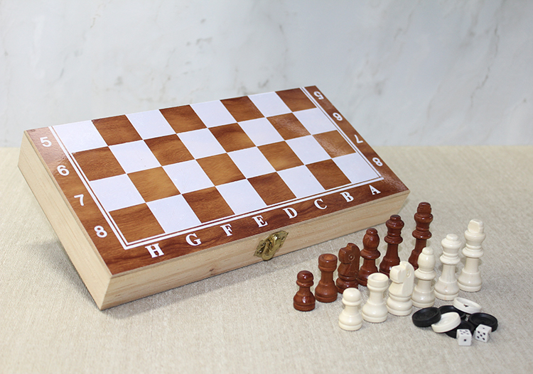 alk4024 Ahşap Kutulu Satranç Model 2 - Görsel 1