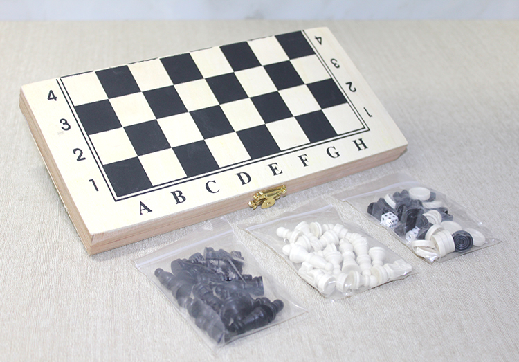 alk4025 Ahşap Kutulu Satranç Tavla Seti Model 3 - Görsel 1