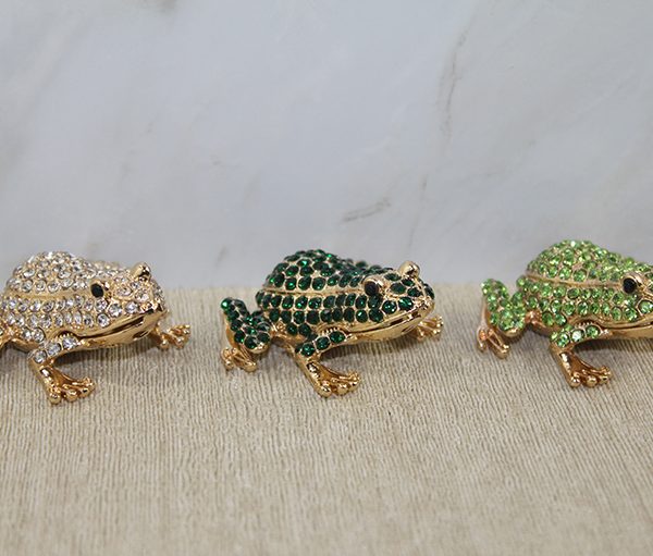 Swarovski Taşlı Minik Figür - Kurbağa Model 2