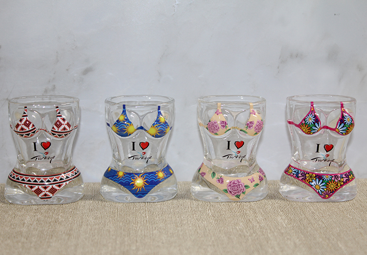 alk4300 Vücut Tasarımı Cam Shot Bardak - Görsel 1