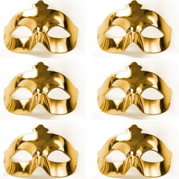 Altın Metalize Renk Düz Balo Parti Maskesi