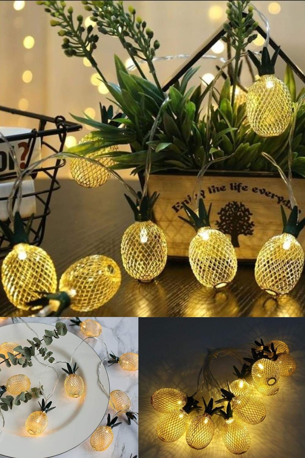 ananns 2m 10 Led 2 Kademeli Ananas Led Işık Pilli - Görsel 1