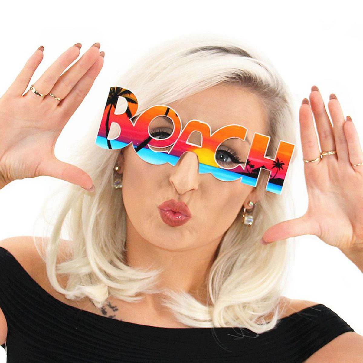 beach-yazili-parti-gozlugu-yaza-merhaba-show-gozlugu-19x6-cm-resim-4934 Beach Yazılı Parti Gözlüğü - Görsel 1