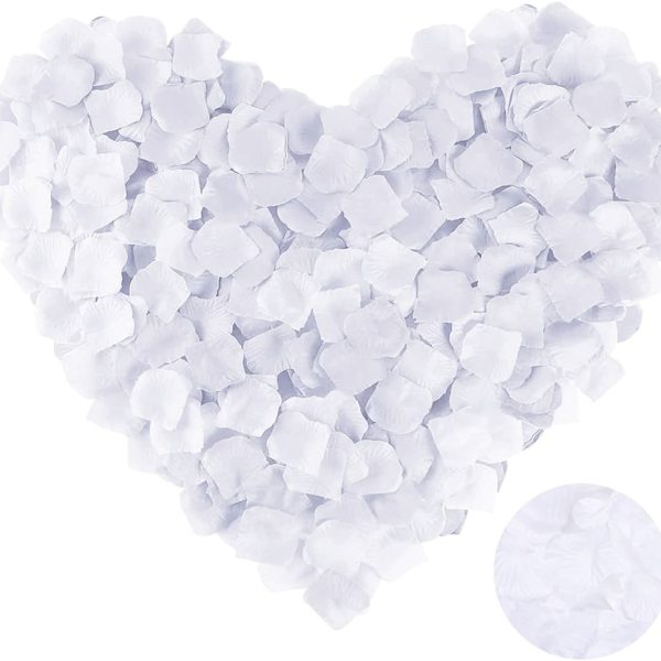 Beyaz Renk Gül Yaprağı - 10 Paket 1000 Adet