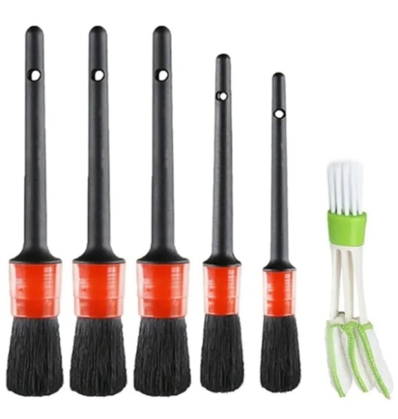 detay-firca-1 Araba Temizlik Detay Fırçası 5+1 Set - Görsel 1