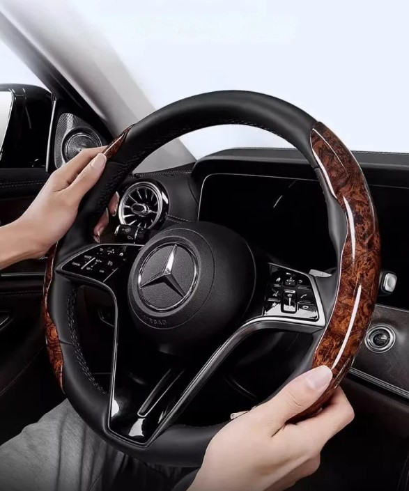 dreksyon2 Ahşap Tasarımlı Direksiyon Simidi Koruma Kılıfı 2 li - Görsel 1