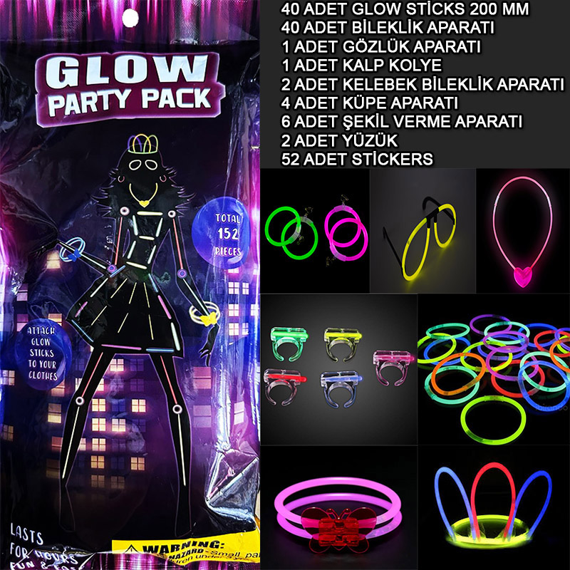 glow-parti-seti-152-parcalik-luks-glow-stick-kostum-seti-resim-4450 Fosforlu Parti Seti 152 Parça - Görsel 1