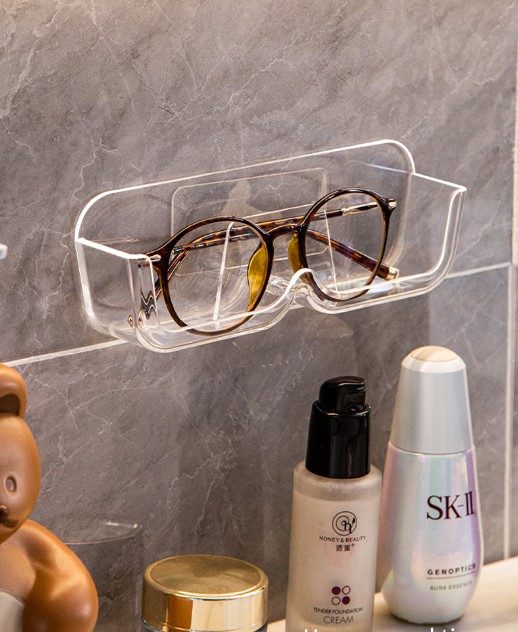 gozlk6 Kendinden Yapışkanlı Şeffaf Gözlük Standı - Görsel 1