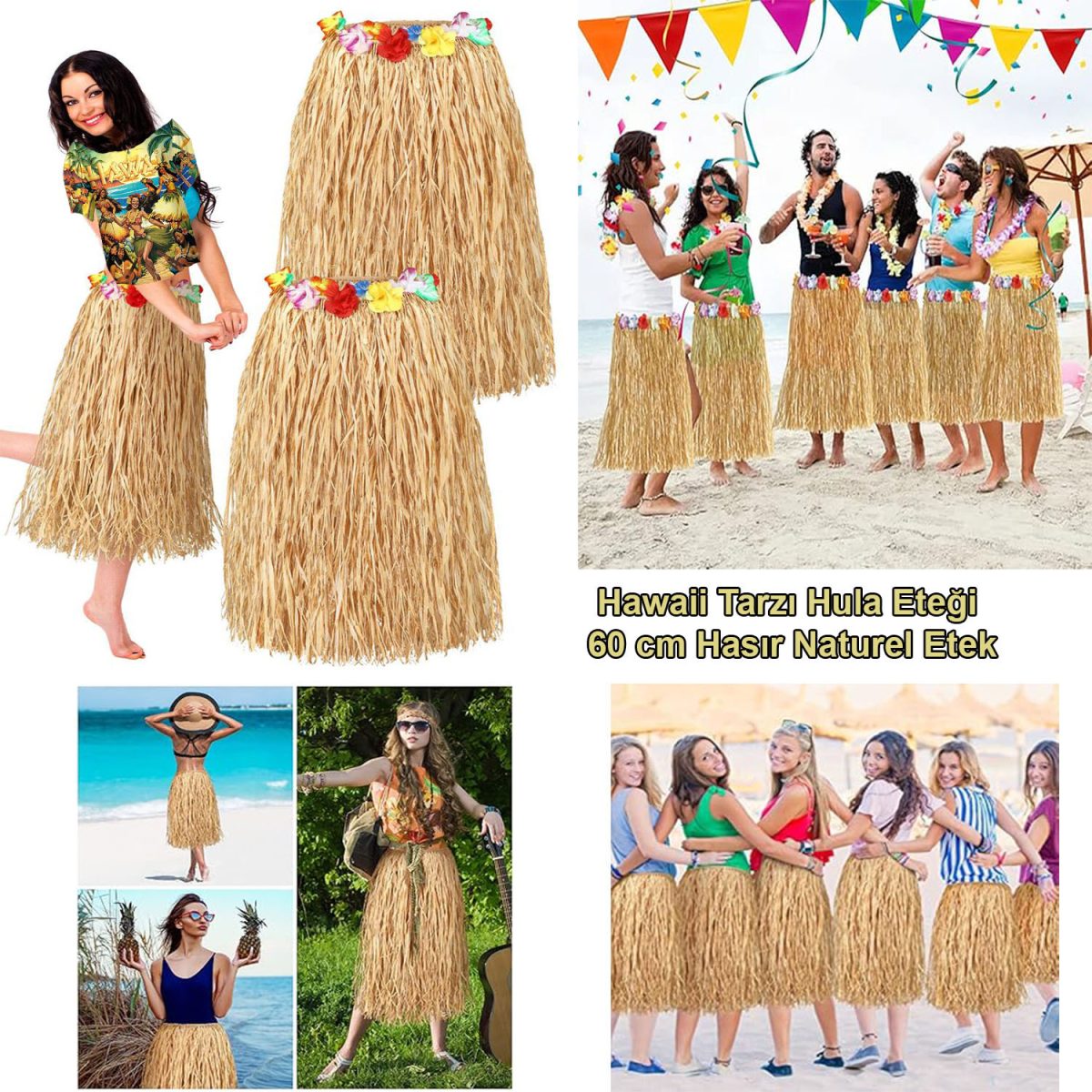 hawaii-tarzi-hula-etegi-60-cm-hasir-naturel-etek-resim-4989 Hawaii Tarzı Hula Eteği – 60 cm Hasır Natural Etek - Görsel 1