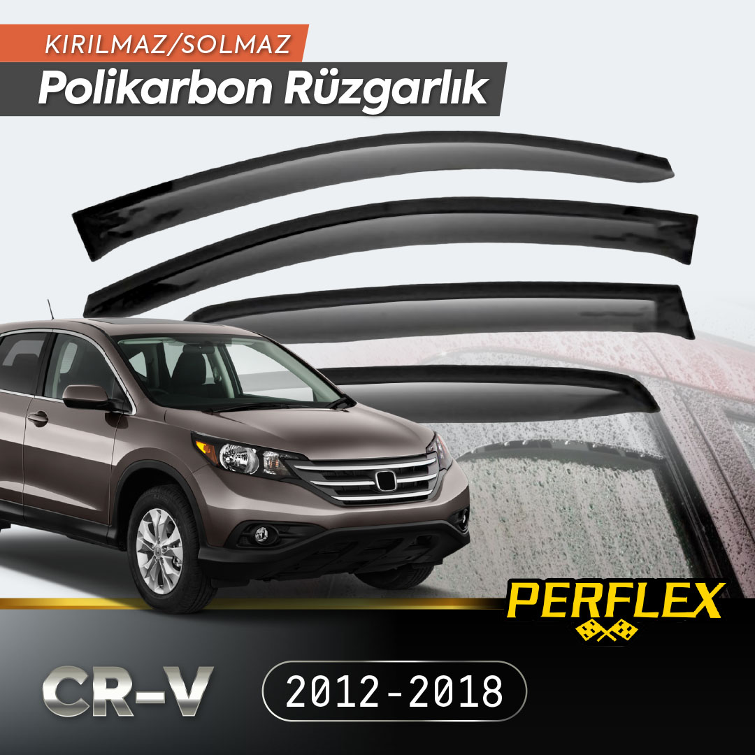 perflex-2 Honda CR-V 2012-2018 Cam Rüzgarlığı V2 Düz - Görsel 1
