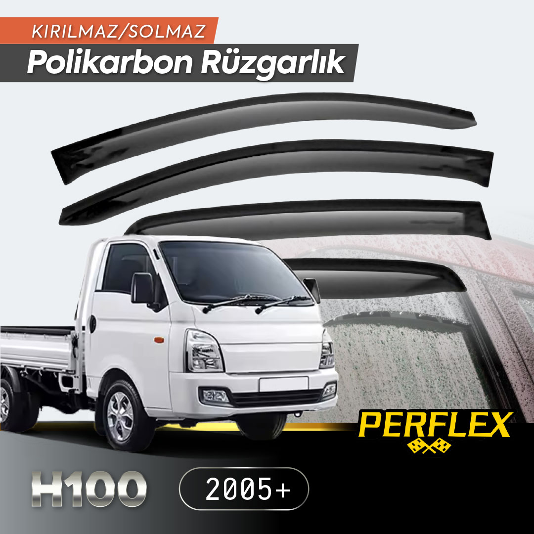 perflex-2 Hyundai H100 Kamyonet 2005+ Cam Rüzgarlığı V2 Mugen - Görsel 1