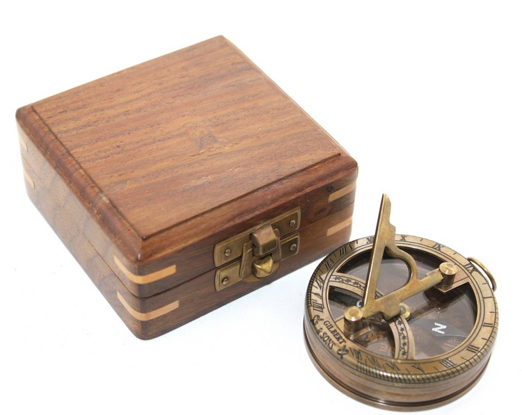 ksk2078 Ahşap Kutulu Pusula Model 7 - Görsel 1