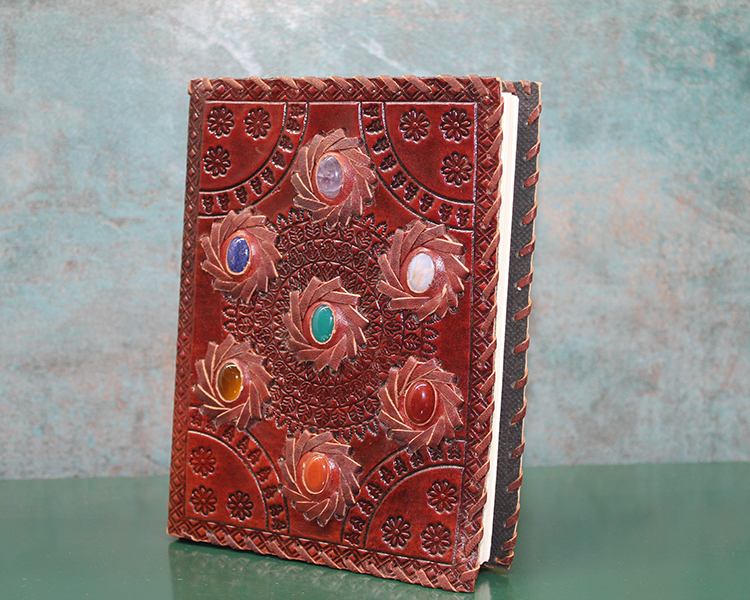 ksk3150 Taşlı Deri Defter Model 10 - Görsel 1