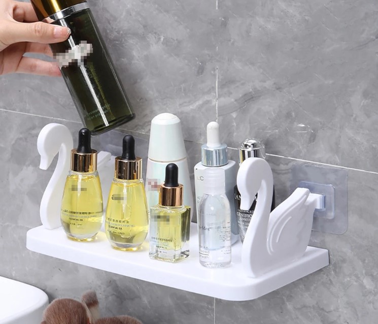 kug4 Kuğu Tasarımlı Kendinden Yapışkanlı Raf - Görsel 1