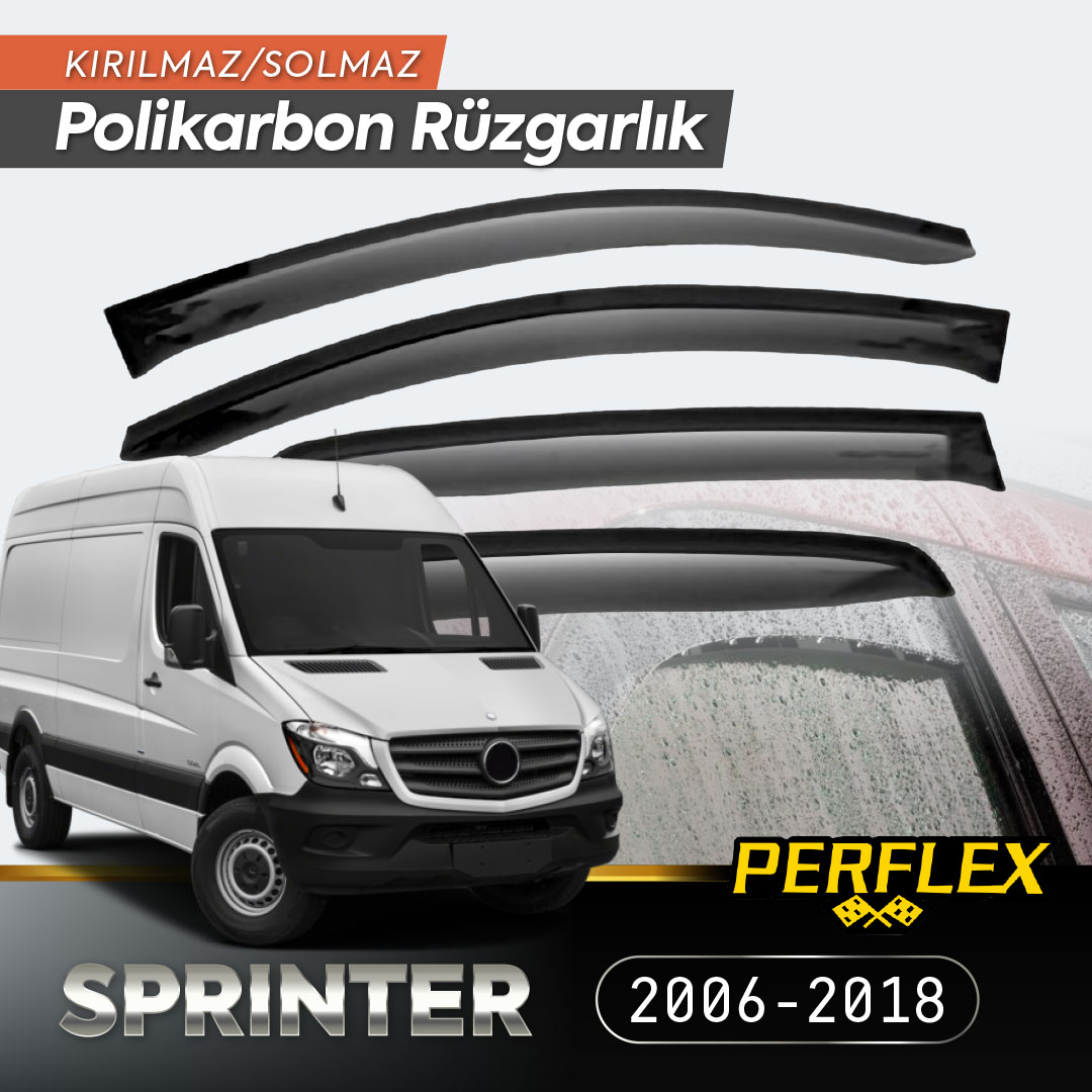 perflex-2 Mercedes Sprinter 2006-2018 Cam Rüzgarlığı V2 Mugen - Görsel 1