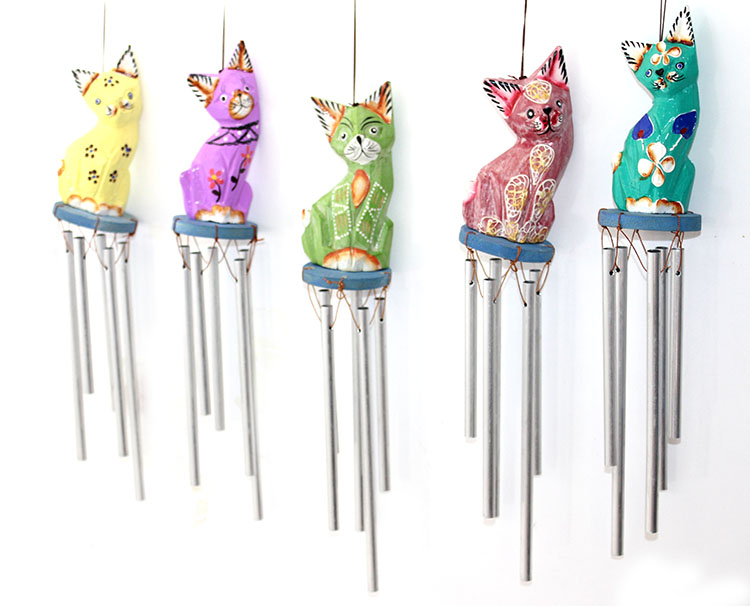 nami-1a Üstü Ahşap Altı Metal Rüzgar Çanı - Görsel 1