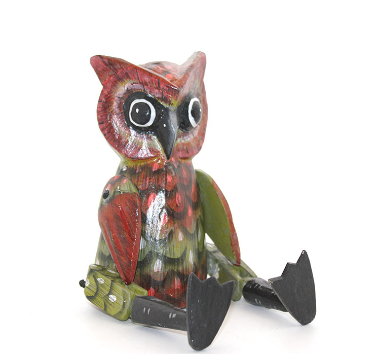 nami-5a Ahşap Sallanan Baykuş - Görsel 1