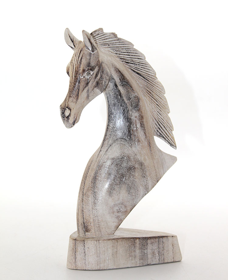 nami-7 Ahşap At Büstü 25 cm - Görsel 1