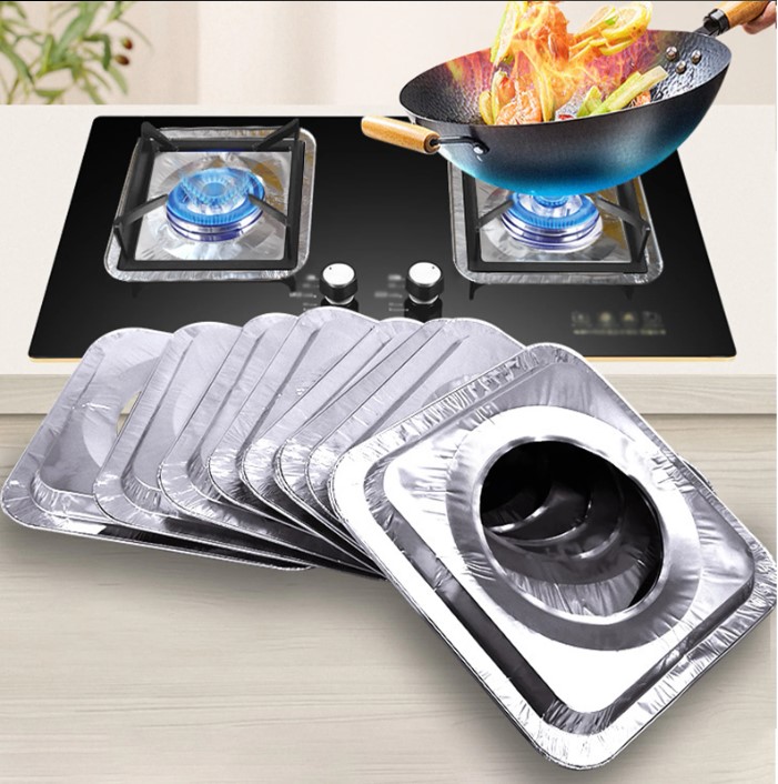 ocakaltfly2 10 Adet Alüminyum Ocak Koruyucu Folyo - Görsel 1