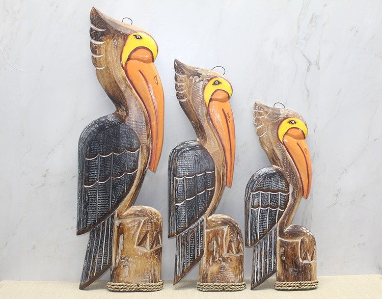 oka-14 Ahşap 3'lü Pelikan Seti - Görsel 1