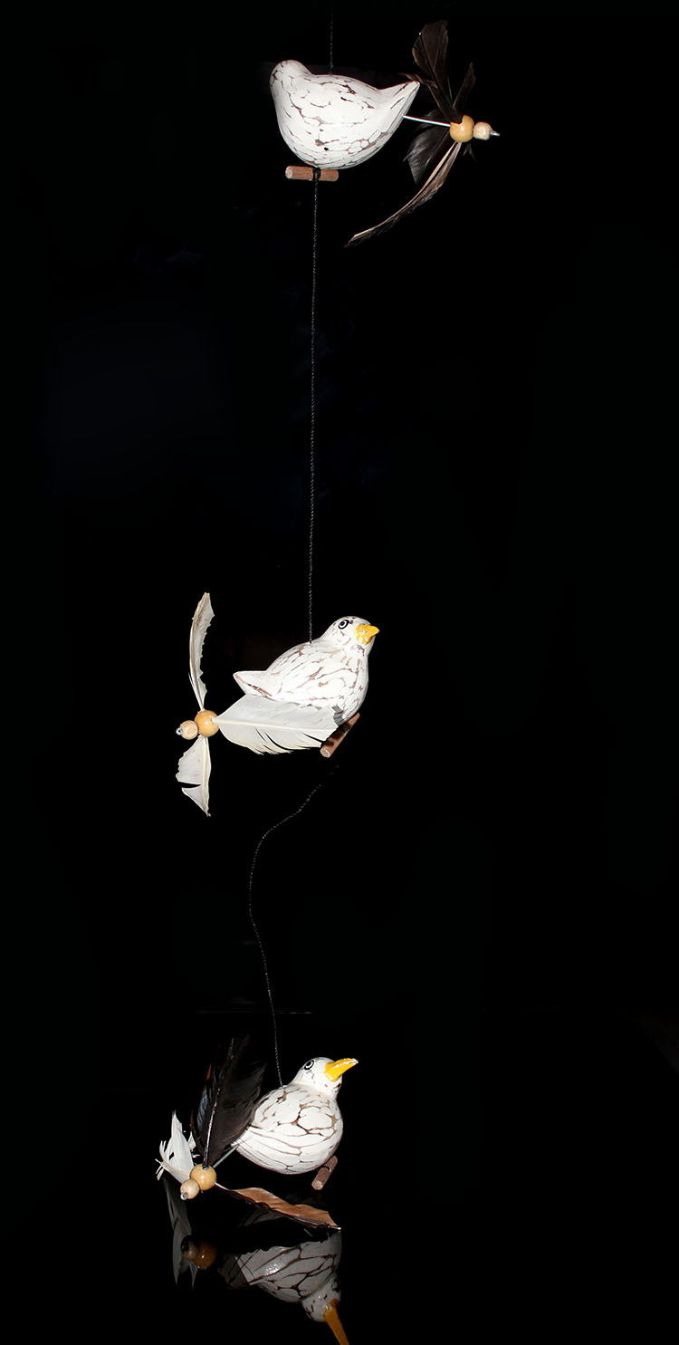 polos-3 Ahşap Hayvan Figürlü Rüzgar Çanı Model 1 - Görsel 1