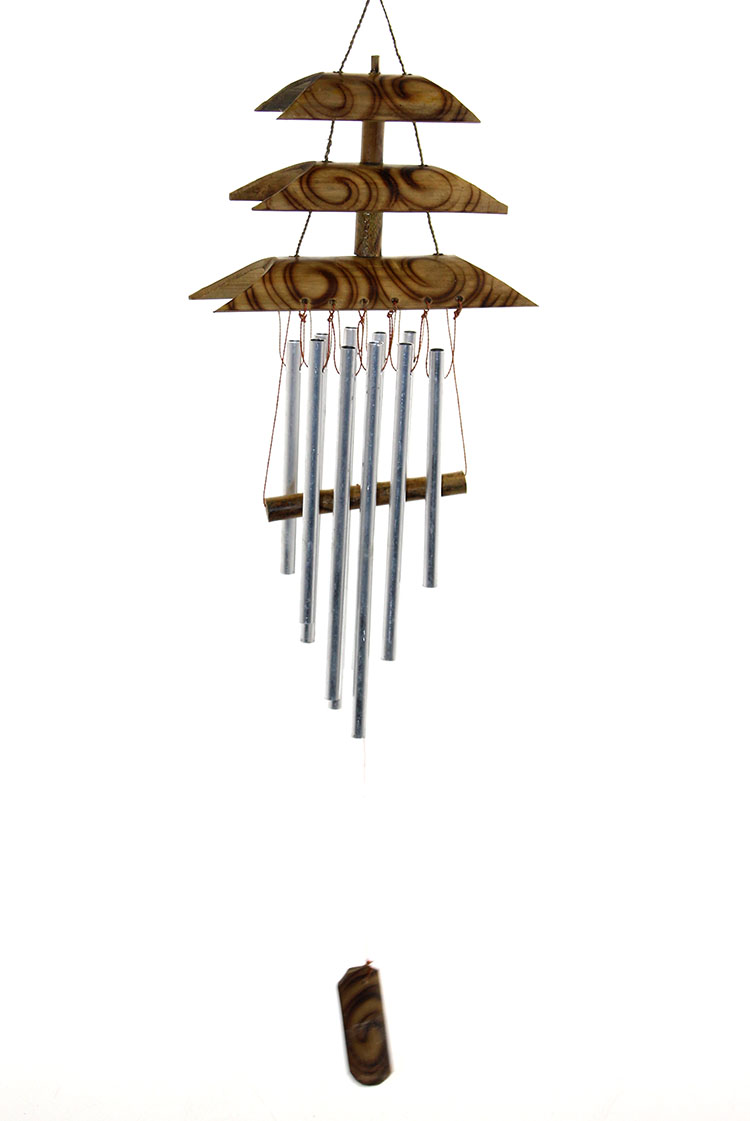 repot-4a Bambu Metal Çanlı Rüzgar Çanı - Görsel 1