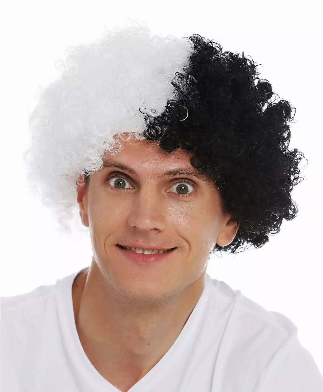 siyah-beyaz-kivircik-afro-bonus-peruk-taraftar-bonus-sac-resim-4917 Siyah Beyaz Kıvırcık Afro Bonus Taraftar Peruğu - Görsel 1