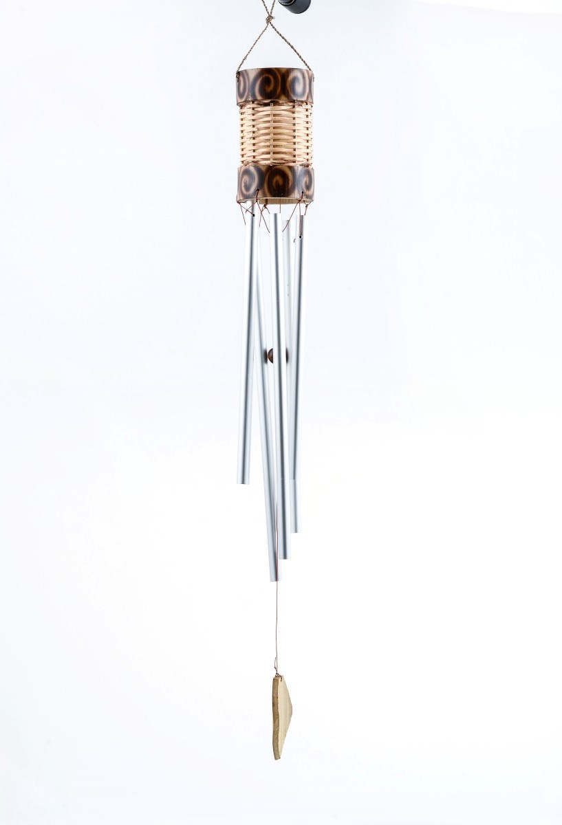 st00143 Üstü Bambu Metalli Rüzgar Çanı - Görsel 1
