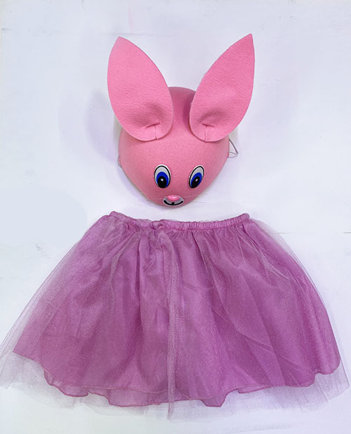 tavsan-kostumu-pembe-23-nisan-tavsan-sapka-ve-tutu-etek-seti-2-parca-5527 Çocuk Gösteri Kostümü Pembe Tavşan - Görsel 1