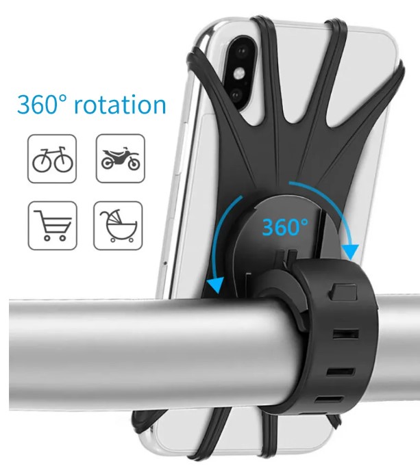 tutucubsklt2 Silikon Esnek Bisiklet Telefon Tutucu - Görsel 1