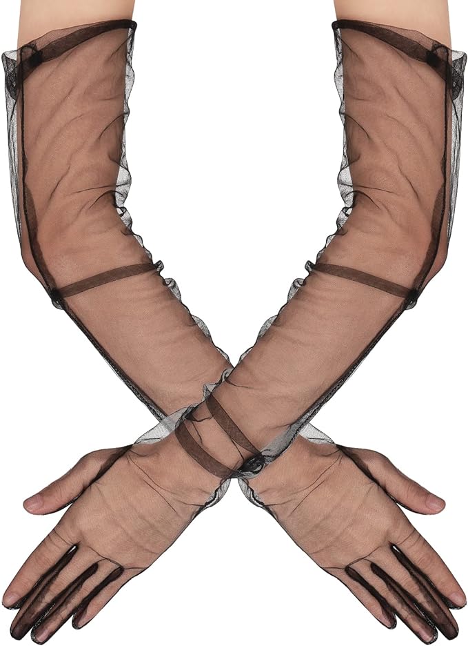 uzun-boy-likrali-siyah-renk-yetiskin-mega-tul-eldiven-53-cm-resim-4479 Uzun Boy Likralı Siyah Yetişkin Mega Tül Eldiven - Görsel 1