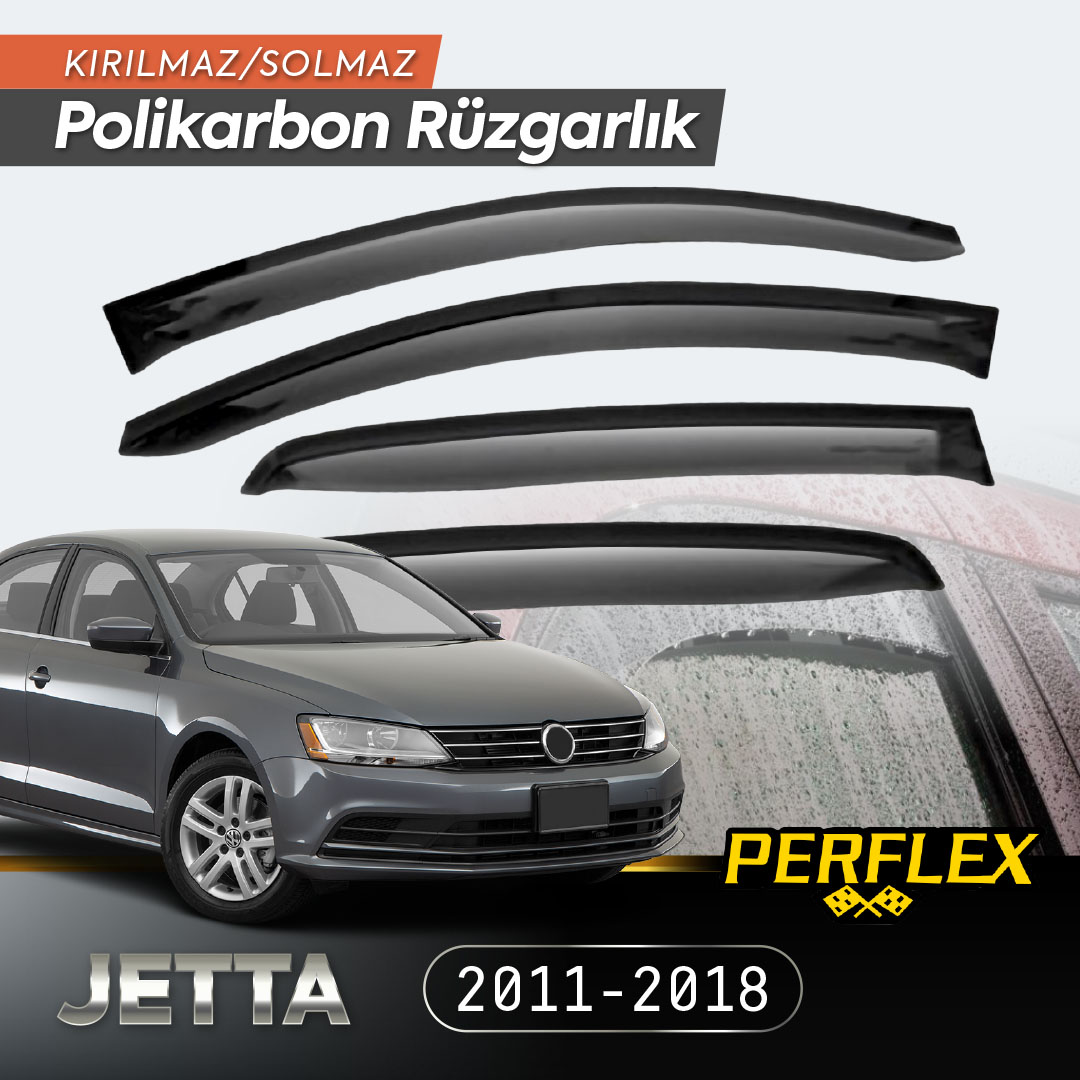 perflex-2 VW Jetta 2011-2018 Cam Rüzgarlığı V2 Mugen - Görsel 1