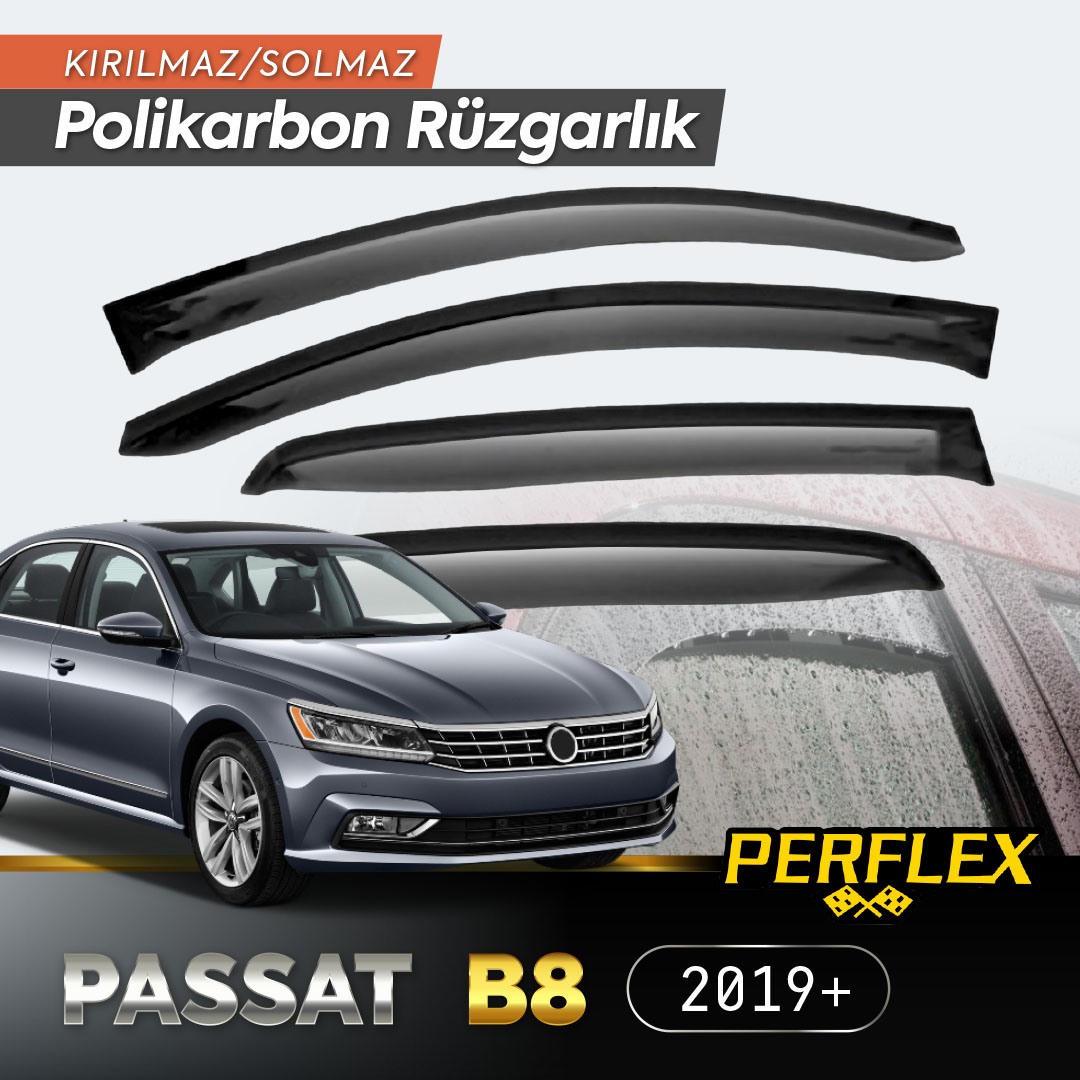 perflex-2 VW Passat B8 2019+ Cam Rüzgarlığı V2 Düz - Görsel 1