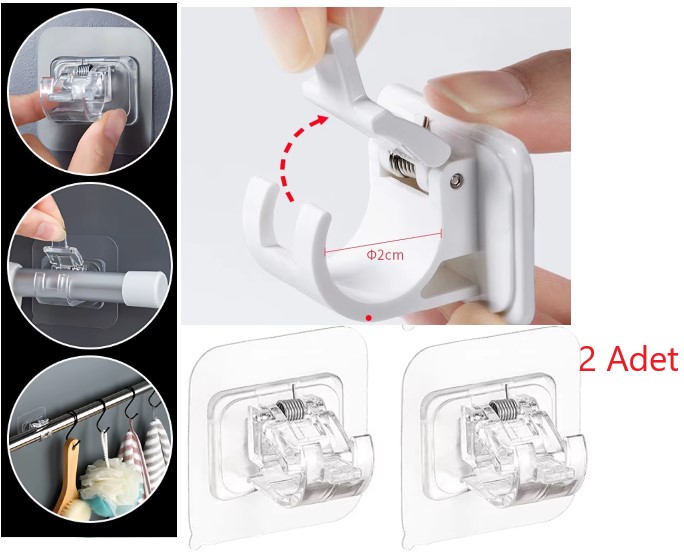 yaylboru6 Yaylı Boru ve Kablo Düzenleyici Halka Kendinden Yapışkanlı 2 li - Görsel 1