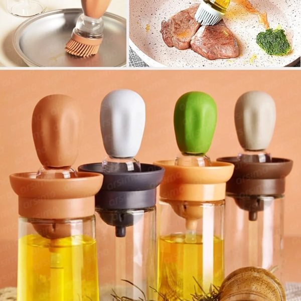 Silikon Hazneli Fırçalı Yağdanlık